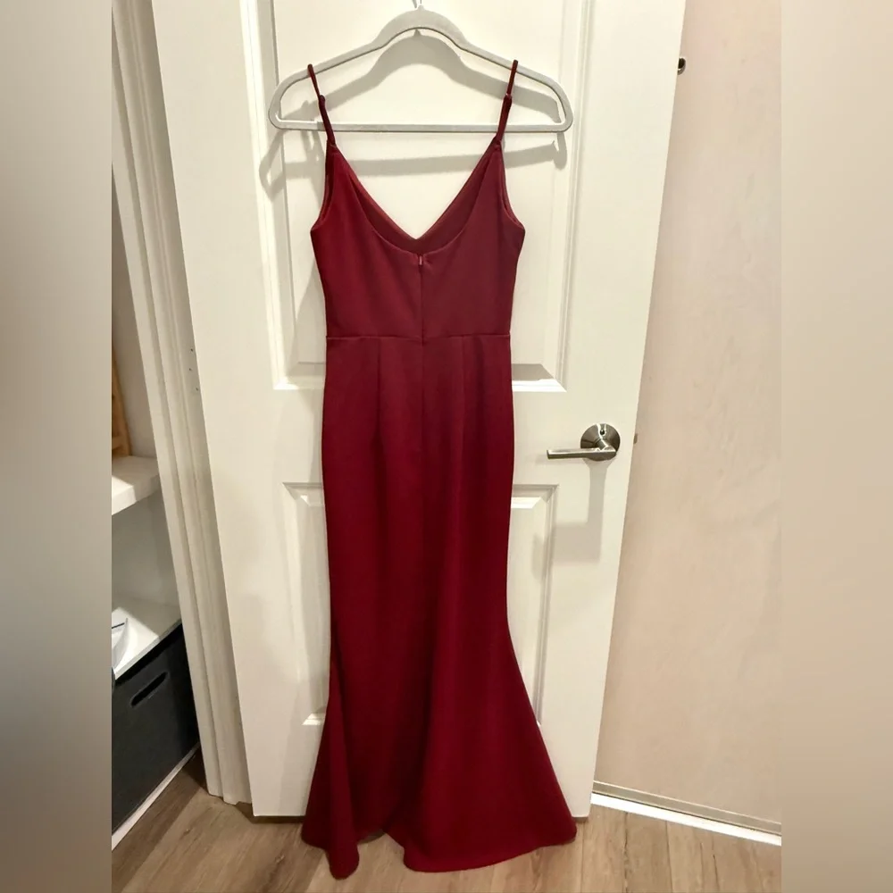 Lulus Infinite Glory Wine Red Maxi Dress NWOT - Picture 4 of 9